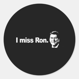 I MISS RON Autoaufkleber Runder Aufkleber