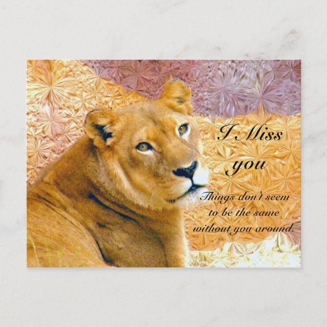 I Miss You_ Postcard Postkarte (Vorderseite)