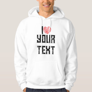 I MIT ROTEM HERZSTEUERN HOODIE