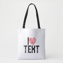 I MIT ROTEM HERZSTEUERN TASCHE