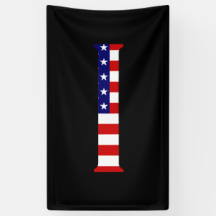 I Monogram überlagert sich auf der Flagge der USA  Banner