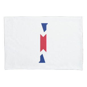 I Monogram überlagert sich auf der Unijack Flag-Ko Kissenbezug