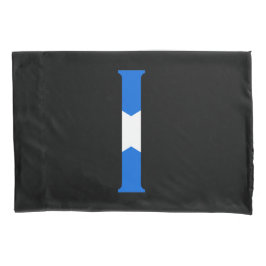 I Monogram überlagert sich auf Scottish Flag Pccnt Kissenbezug