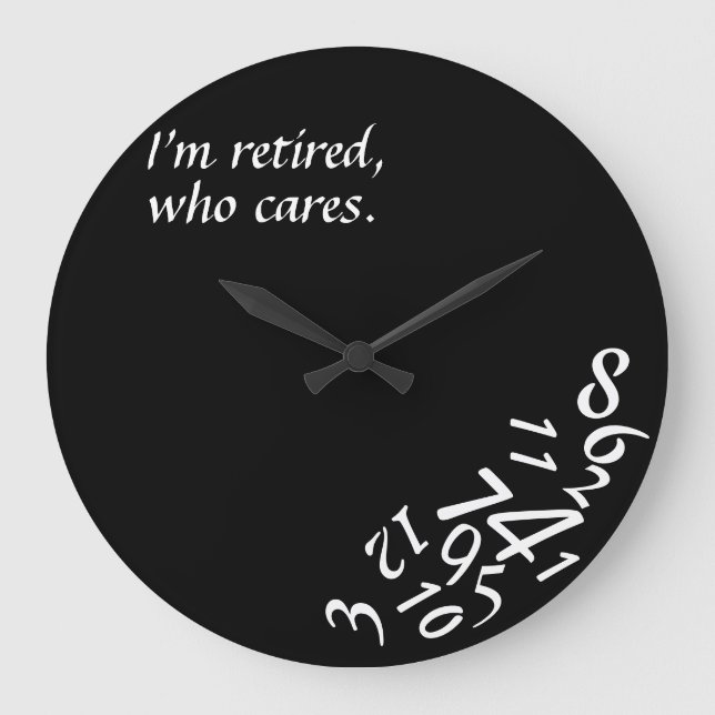 ~I morgens zog sich zurück, das Cares~ WANDUHR, Große Wanduhr (Vorderseite)