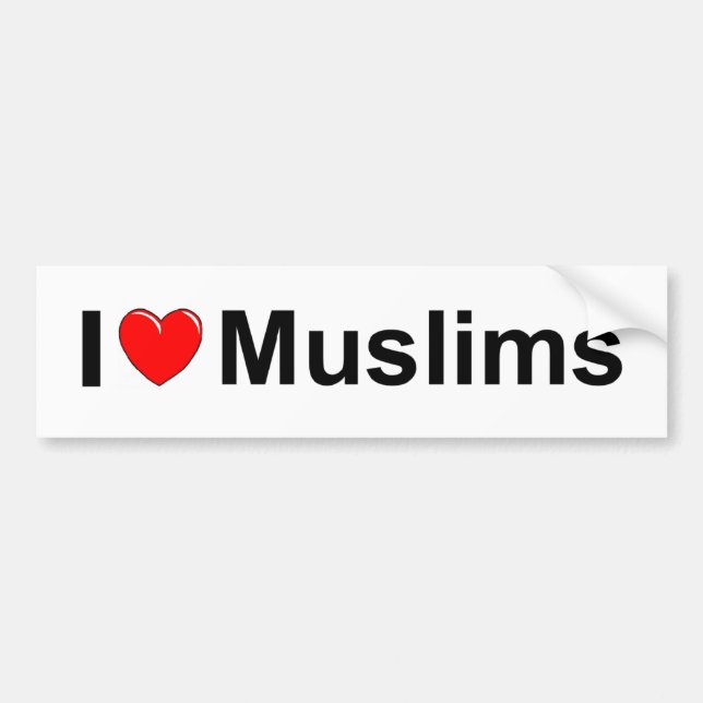 I Moslems der Liebe-(Herz) Autoaufkleber (Vorne)