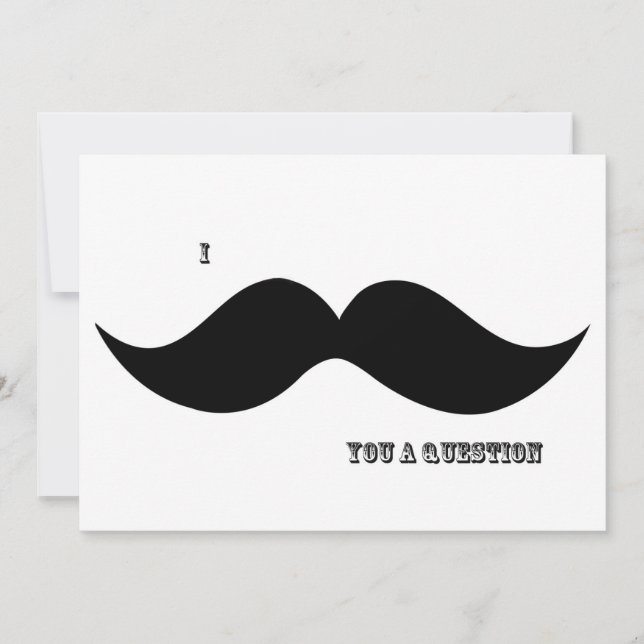 I moustache vous une question - invitation (Devant)