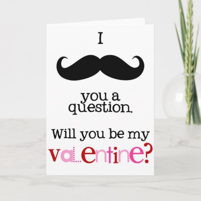 i mustache you a question karte (Vorderseite)