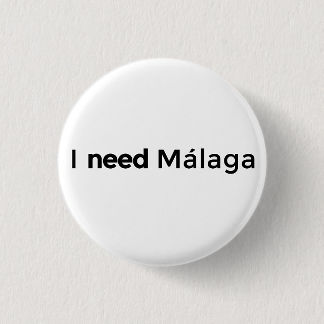 I need Malaga - Blech Button (Vorderseite)