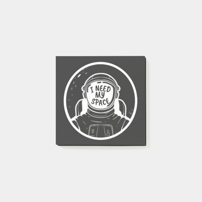 I NEED SPACE POST-IT KLEBEZETTEL (Vorderseite)