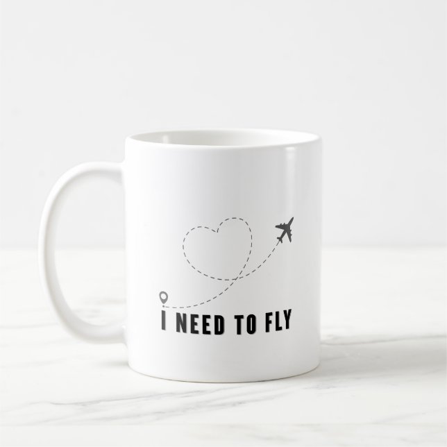 i need to fly mug kaffeetasse (Links)
