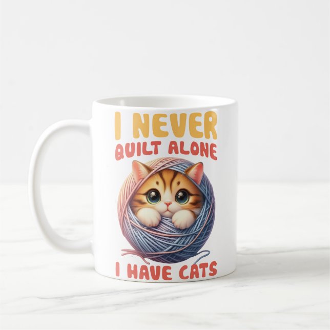 I Never Quilt Alone I Have Cats Quilting Lover Kaffeetasse (Links)