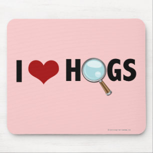 I nimmt Liebe Rot/Schwarzes in Beschlag Mousepad