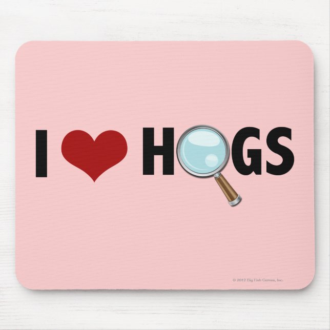 I nimmt Liebe Rot/Schwarzes in Beschlag Mousepad (Vorne)