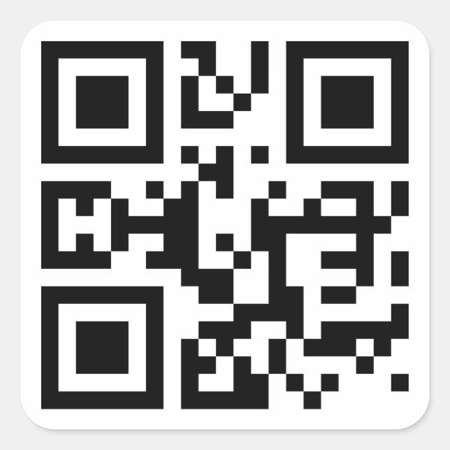 I ❤ NY — QR-Code Quadratischer Aufkleber (Vorderseite)