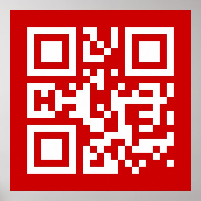I ❤ NY — QR Code weiß Poster (Vorne)