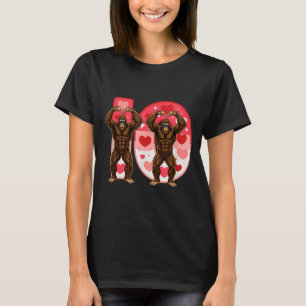 I-o Paare lustige Bigfoot in Midwestern V T-Shirt