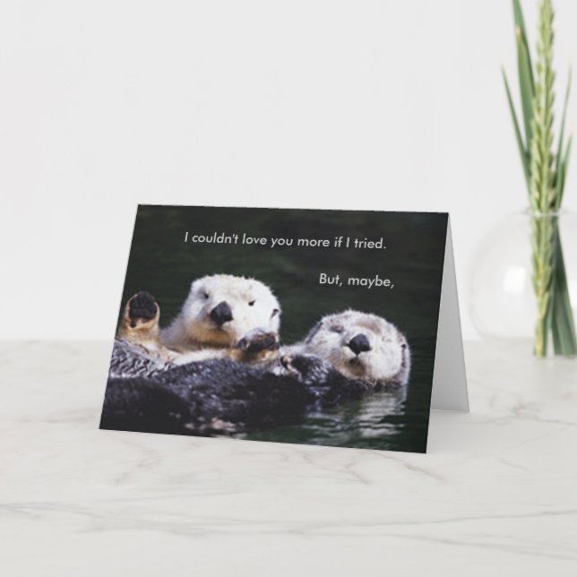 I Otter-Respekt Sie mehr Feiertagskarte (Vorderseite)