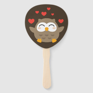 I Owl You Illustration Fächer