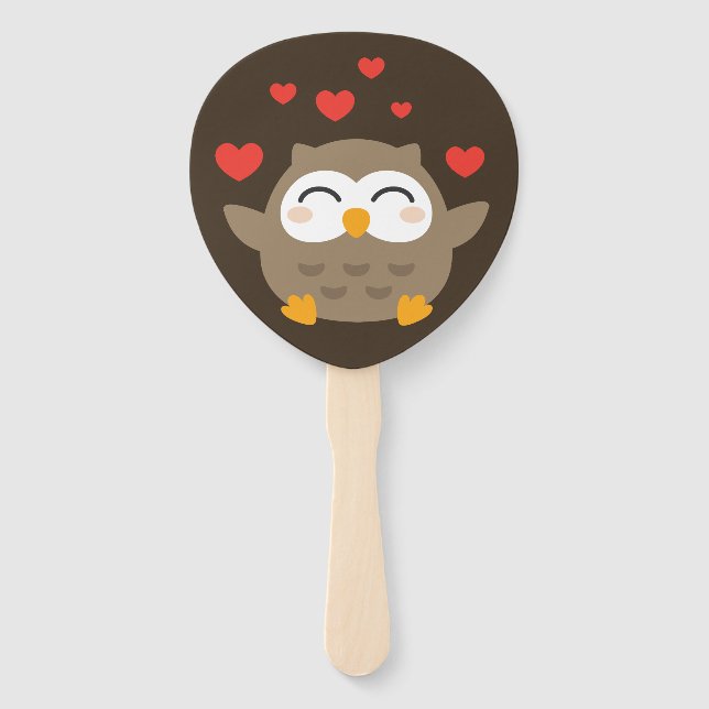 I Owl You Illustration Fächer (Vorderseite)