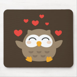 I Owl You Illustration Mousepad