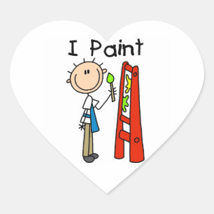 I Paint Herz-Aufkleber
