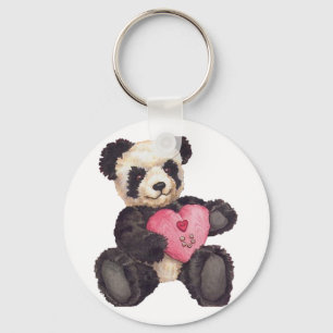 I Panda des Herz-U Schlüsselanhänger