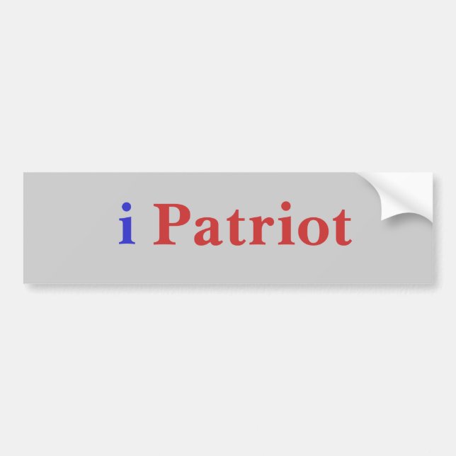 I, Patriot Autoaufkleber (Vorne)