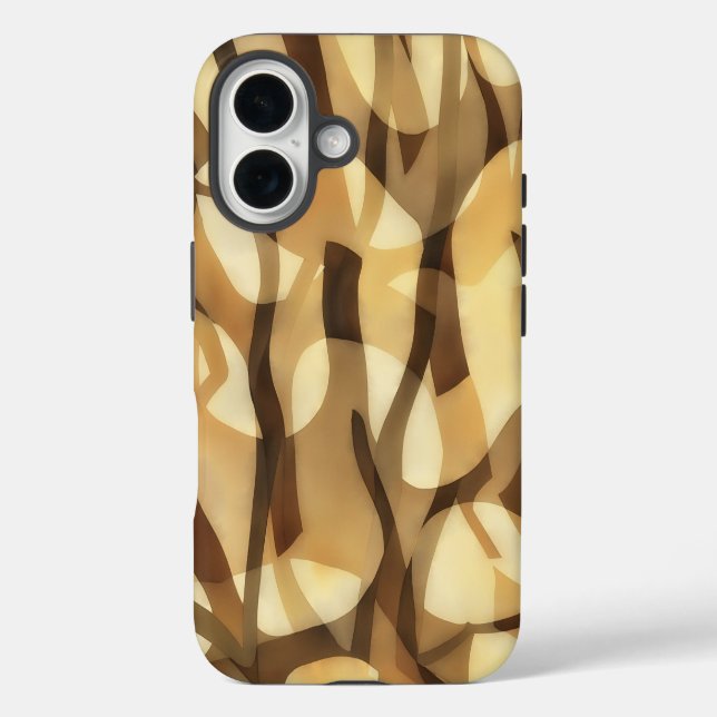 I-Phone 16 Fall Mocha Abstrakt Art iPhone 16 Hülle (Rückseite)