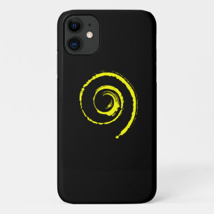 I Phone Case Yellow Spiral