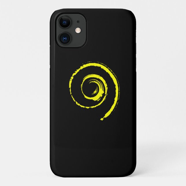 I Phone Case Yellow Spiral (Rückseite)