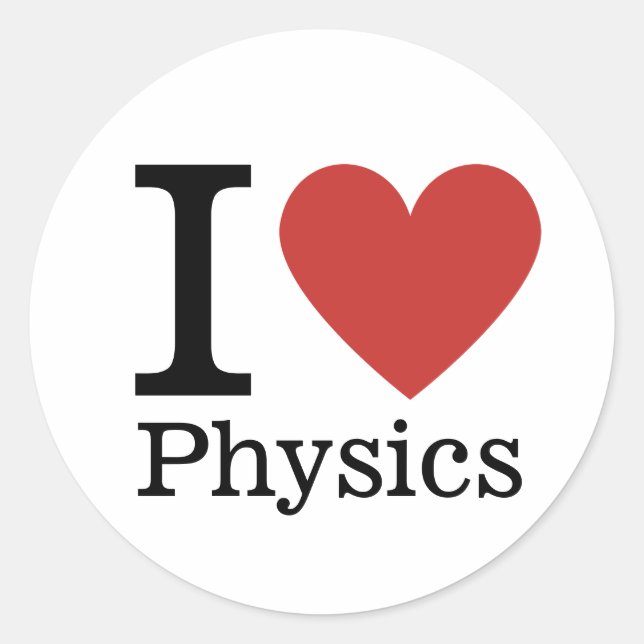 I ❤️ Physik STICKER (Vorderseite)