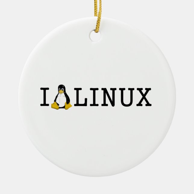 I Pinguin Linux Keramikornament (Vorne)