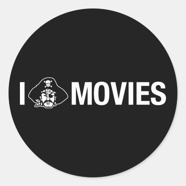 i-Pirate-Filme Runder Aufkleber (Vorderseite)