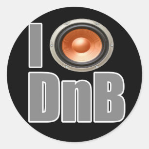 I PLAY DnB Drum and Bass music Shirts und Getriebe Runder Aufkleber