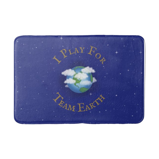 "I Play for Team Earth" Global Issue Team Player Badematte (Vorderseite)