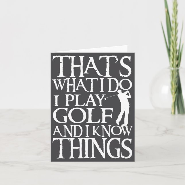 I Play Golf Funny Golf Quote Shop Uni-adults &amp; Karte (Vorderseite)