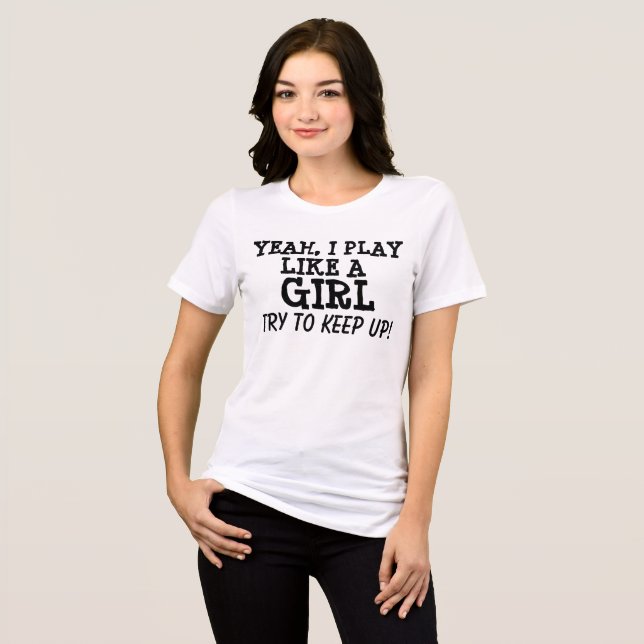 I play like a girl, T-shirts, kids Tri-Blend Shirt (Vorderseite voll)