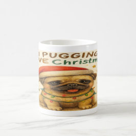 “I Plugging Love Christmas” Cute Christmas Pug Mug Kaffeetasse