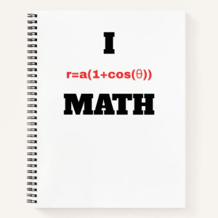 I Polargleichung (Herz) Math Notizbuch