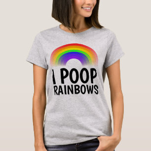 I POOP RAINBOWS Drôle T-shirts