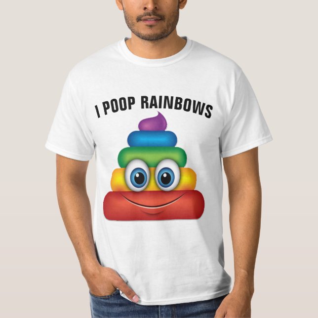 I POOP RAINBOWS Funny T-Shirts (Devant)