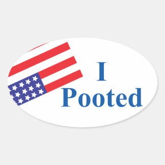 I Pooted Stocker Ovaler Aufkleber