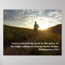 I press Toward the Goal Philippians 3:14 Scripture