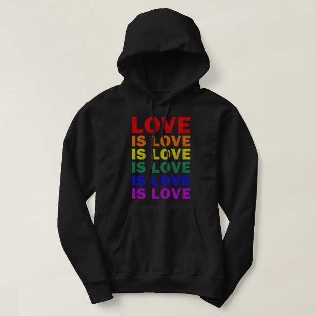 I Promise To Teach Love LGBT-Q Pride Proud Ally Te Hoodie (Design vorne)