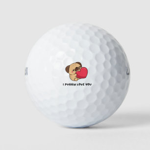 'I Puggin Love You' Mops-Hund-Liebhaber Haustier-E Golfball