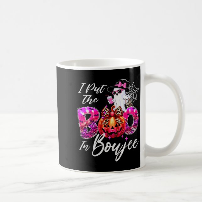 I Put The Boo In Boujee Cute Leopard Boujie Ghost  Kaffeetasse (Rechts)