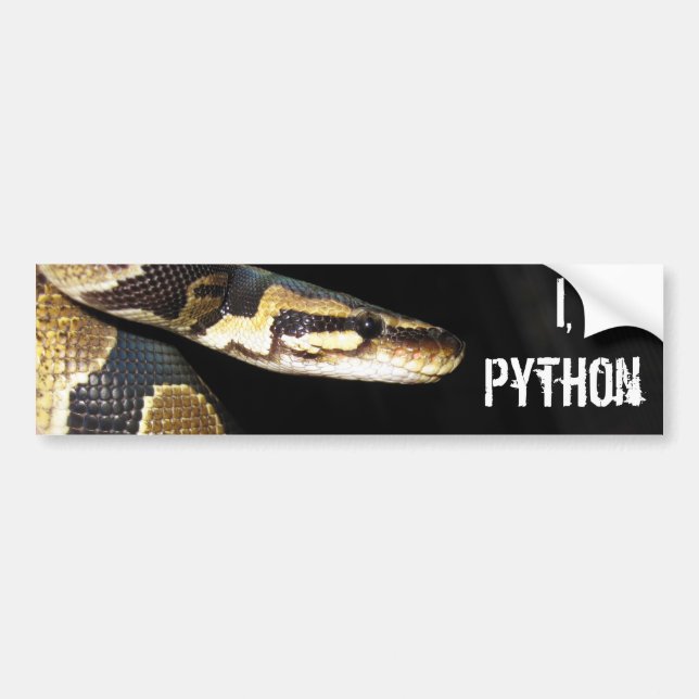 I, Pythonschlange Autoaufkleber (Vorne)