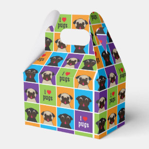 I quadriert Liebe-Mops-Farbe Party-Geschenkboxen Geschenkschachtel