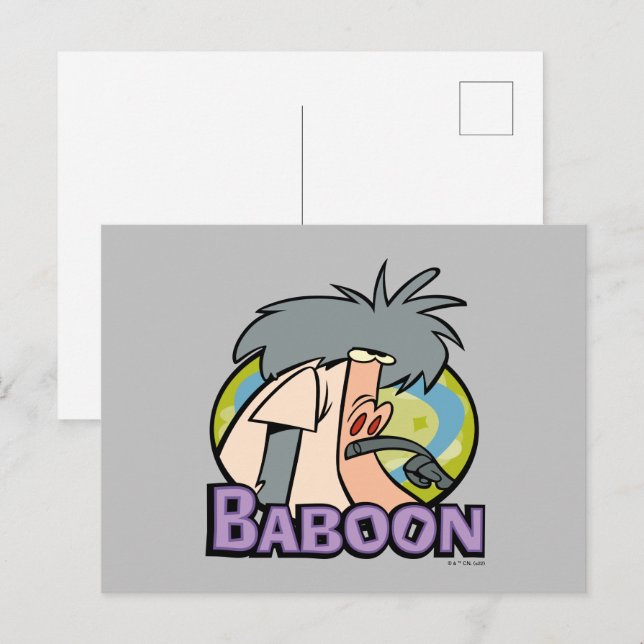 I.R. Baboon Character Abzeichen Postkarte (Vorne/Hinten)
