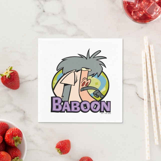 I.R. Baboon Character Abzeichen Serviette (Beispiel)